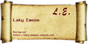 Laky Emese névjegykártya