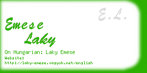 emese laky business card